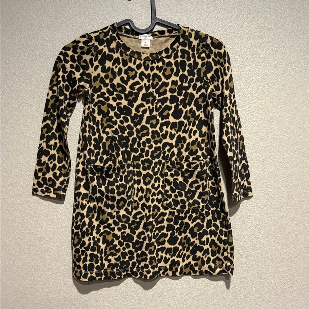 Crewcuts Girls Leopard Print Dress size 6 (girls)‎ 100% cotton